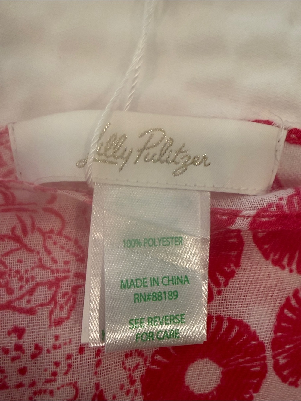 Lilly Pulitzer Raspberry Rouge Floral Resort Scarf - Picture 3 of 4